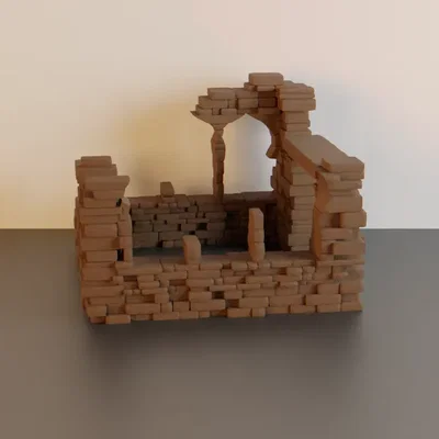 Nhà đổ nát #3 - địa hình wargaming