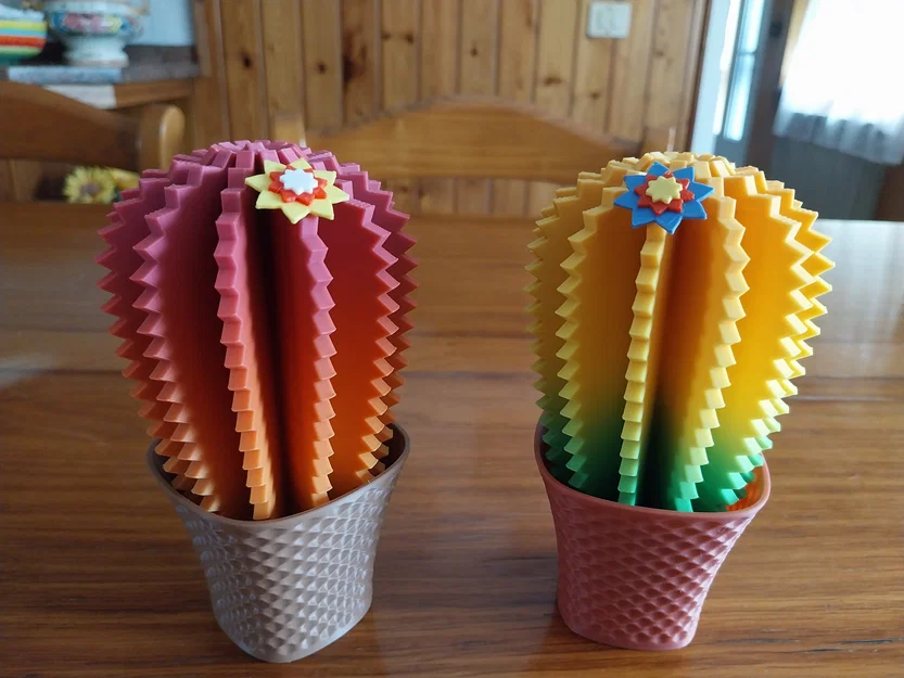 Mô hình chậu xương rồng trang trí (Cactus) in 3D cực xinh - Image 1