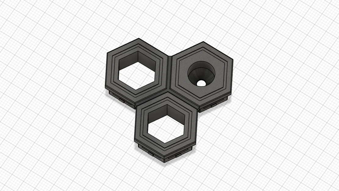 Đế gắn tường tổ ong HSW 3 module với lỗ vít âm (Countersunk) - Image 1