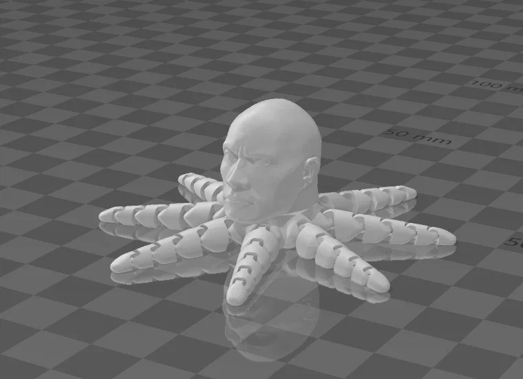 Mô hình 3D Rocktopus: Sự kết hợp độc đáo giữa The Rock và Bạch Tuộc - Image 1