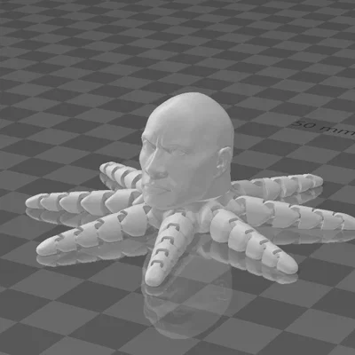 Mô hình 3D Rocktopus: Sự kết hợp độc đáo giữa The Rock và Bạch Tuộc