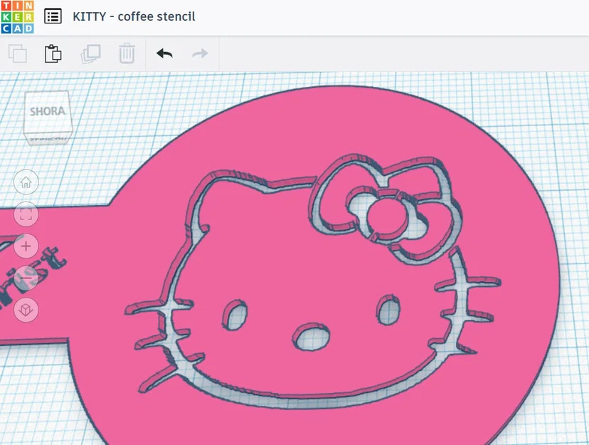 Khuôn tạo hình bọt cà phê hình mèo Kitty (Coffee Stencil) - Image 2