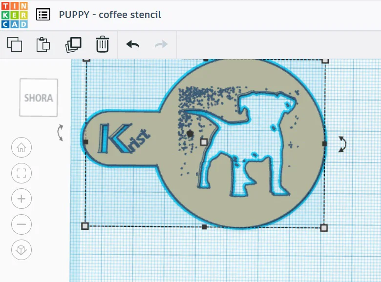 Khuôn tạo hình cà phê (Coffee Stencil) hình chú cún dễ thương - Image 2