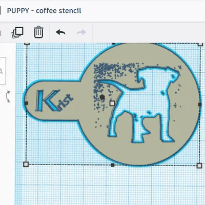Khuôn tạo hình cà phê (Coffee Stencil) hình chú cún dễ thương
