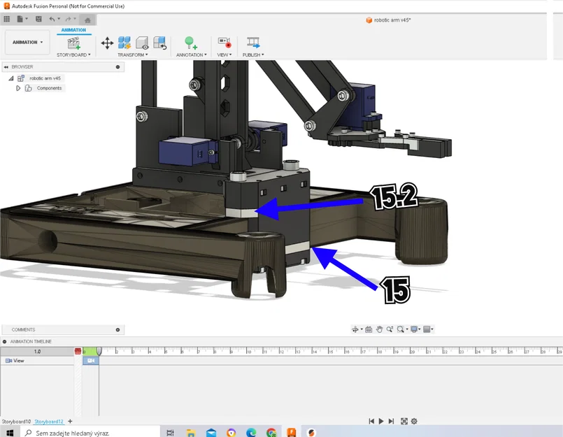 Cánh tay robot XRP (XRP robotic arm) – mẫu in 3D không cần supports - Image 11
