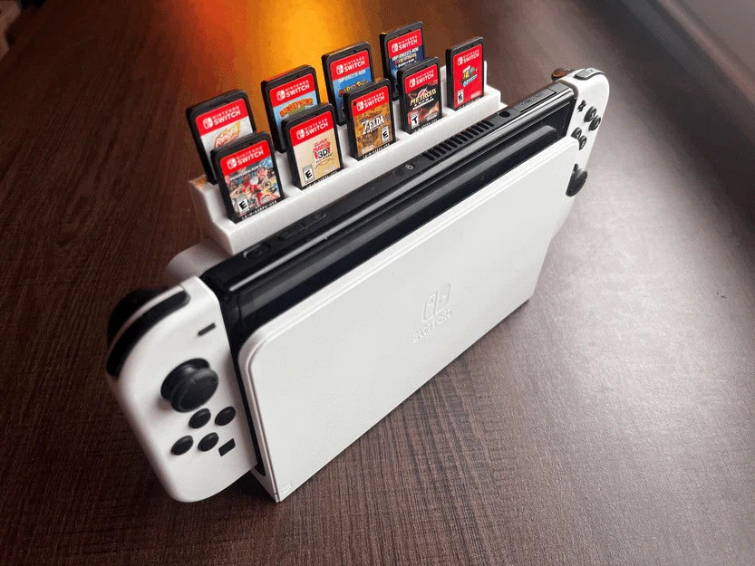 Giá trưng bày băng game Nintendo Switch gắn sau Dock - Image 1