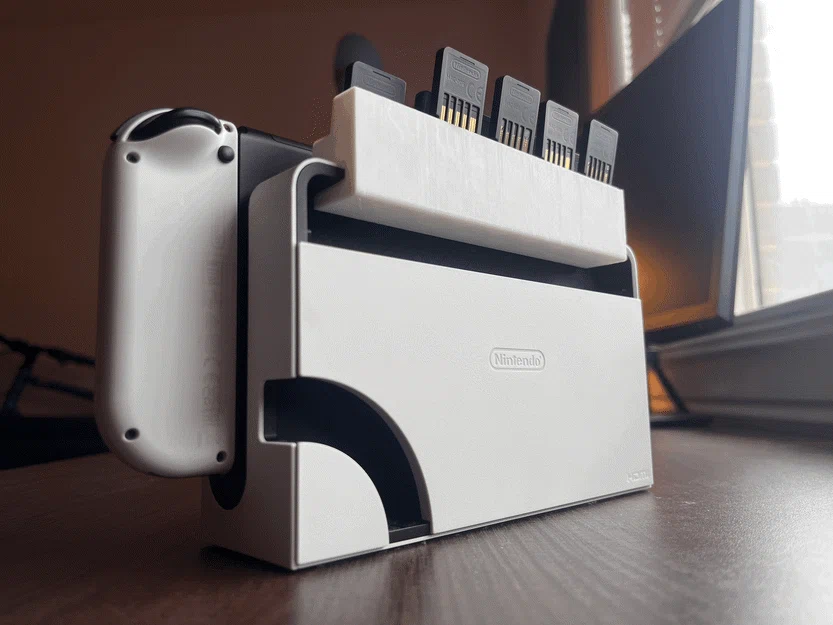 Giá trưng bày băng game Nintendo Switch gắn sau Dock - Image 4