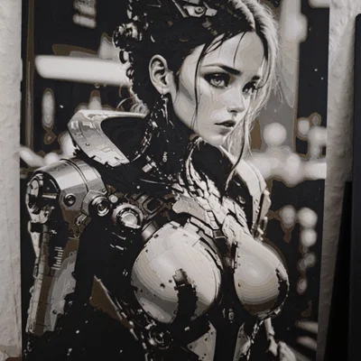 Mecha Girl HueForge