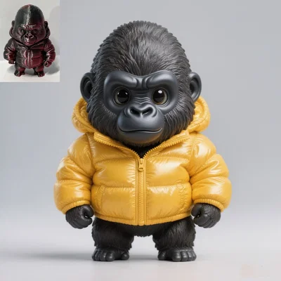 Mô hình Chibi Puffer Jacket Gorilla (Khỉ đột mặc áo phao chibi)