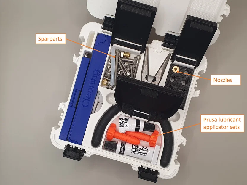 Hộp Gridfinity cho Prusa Mini+ (Kit) Phiên bản 2 + CAD/STEP/STP - Image 11