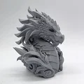 Tượng Bán Thân Đầu Rồng Cổ Đại (Stone Elder Dragon Bust) - Thumbnail 1