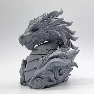 Tượng Bán Thân Đầu Rồng Cổ Đại (Stone Elder Dragon Bust)