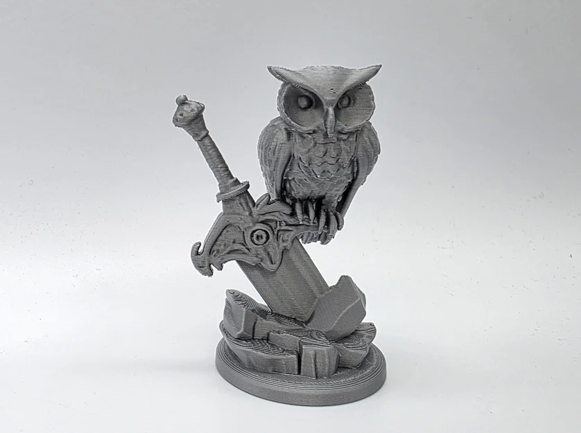 Mô hình Cú đêm trên thanh kiếm (Owl on the Sword) in 3D ấn tượng - Image 3
