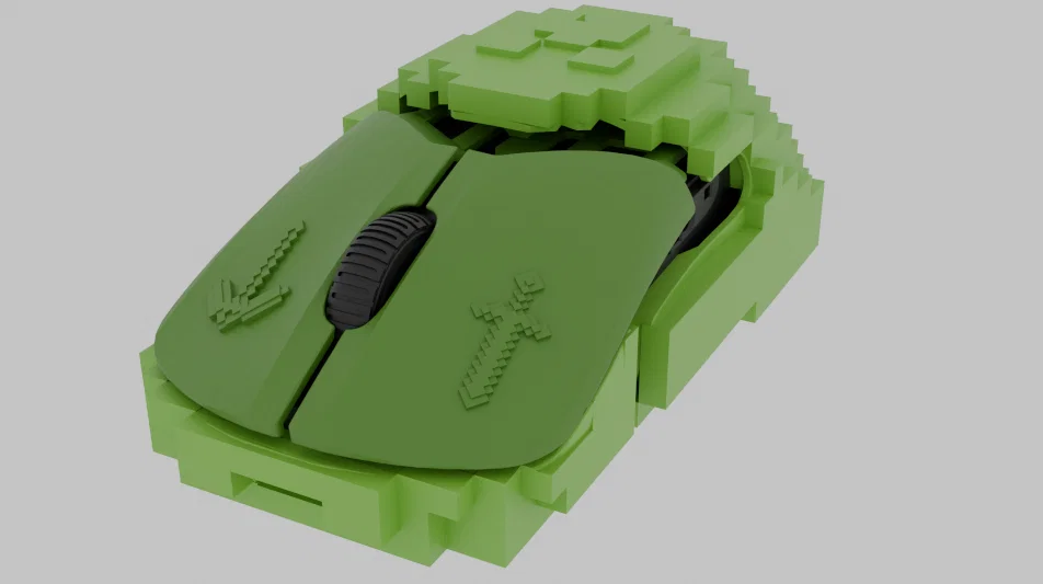 Mẫu Vỏ Chuột Minecraft Cho HyperX Cực Chất Dành Cho Game Thủ - Image 1