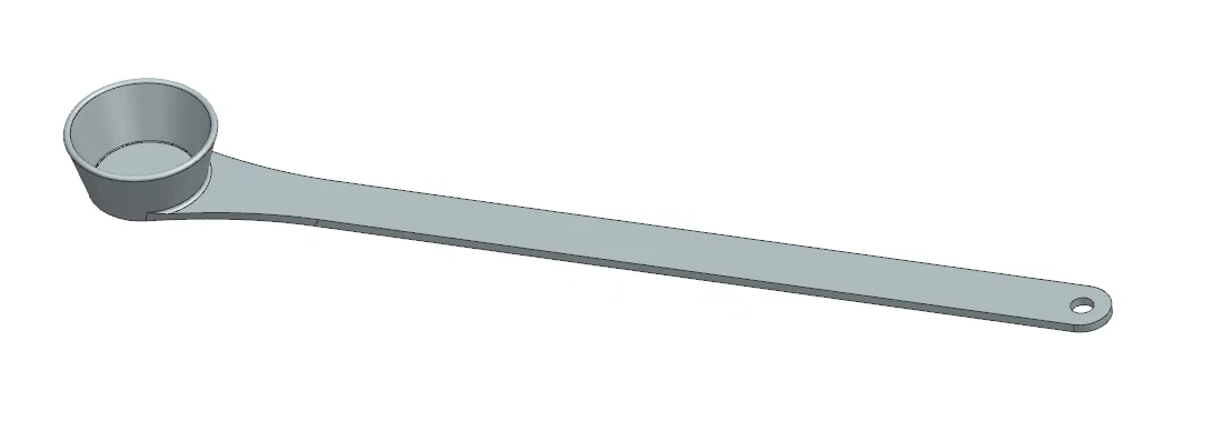 Thìa múc cà phê cán dài (Long tea spoon scooper) - File in 3D tiện dụng - Image 1