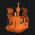 Mô hình 3D Benchy phiên bản tàu cướp biển (Pirate Ship Remix) - Thumbnail 2