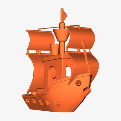 Mô hình 3D Benchy phiên bản tàu cướp biển (Pirate Ship Remix)