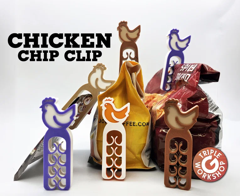 Kẹp miệng túi hình gà (Chicken Chip Clip) - In 3D tiện lợi - Image 1