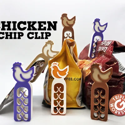 Kẹp miệng túi hình gà (Chicken Chip Clip) - In 3D tiện lợi