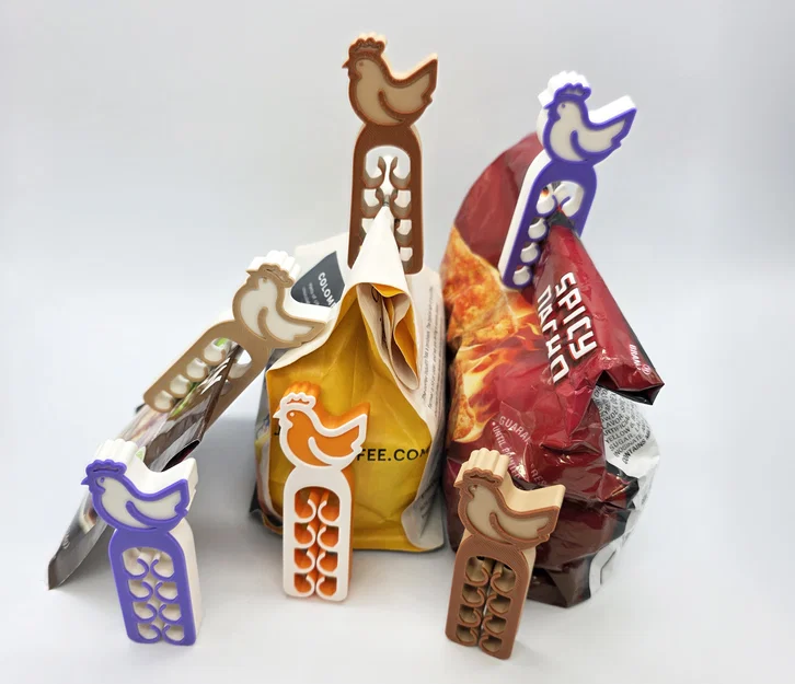 Kẹp miệng túi hình gà (Chicken Chip Clip) - In 3D tiện lợi - Image 3