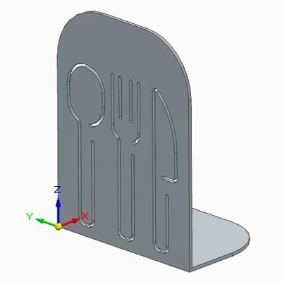 Bộ kẹp giữ sách nhà bếp 3D ấn tượng - Thiết kế muỗng nĩa và mũ đầu bếp