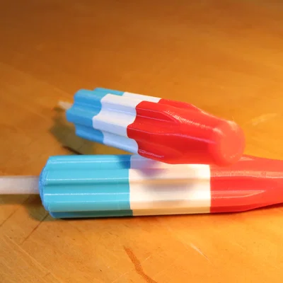 Mô hình kem que ba màu Bomb POP (Trang trí 3D)