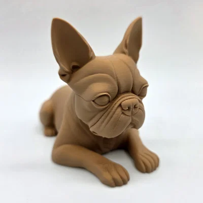 Mô hình chú chó Boston Terrier đang nằm
