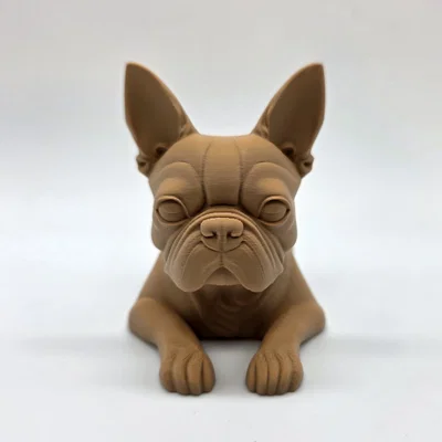 Mô hình chú chó Boston Terrier đang nằm