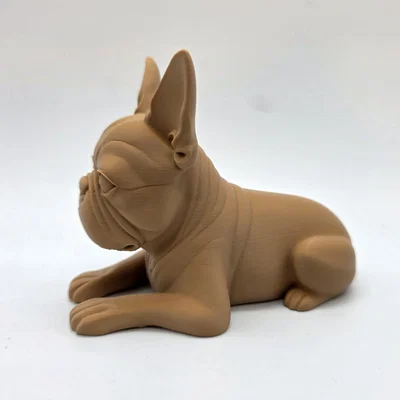 Mô hình chú chó Boston Terrier đang nằm