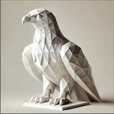 Mô hình chim ưng Low Poly