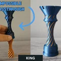 Mô hình quân Vua cờ vua xoắn ốc (King Chess Piece Impossible Passthrough) - Thumbnail 1