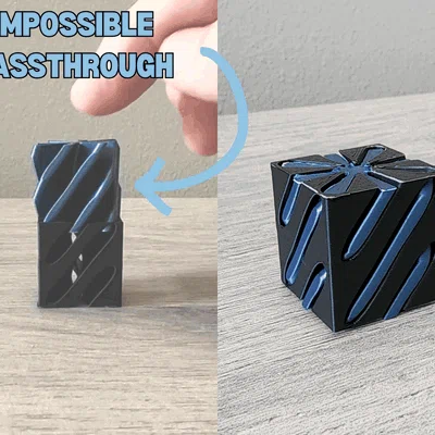 Mô hình 3D khối lập phương ma thuật Impossible Passthrough