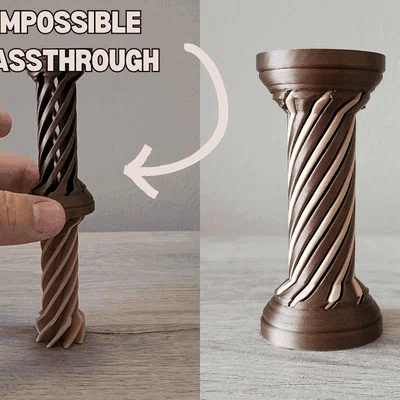 Mô hình đồ chơi Column Impossible Passthrough xoắn ốc độc đáo