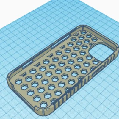 Ốp lưng iPhone 13 họa tiết tổ ong in 3D cực chất