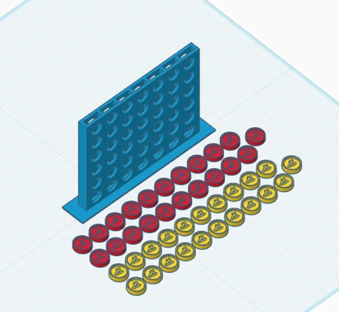 Bộ cờ Connect Four - Mô hình trò chơi trí tuệ in 3D thú vị - Image 1