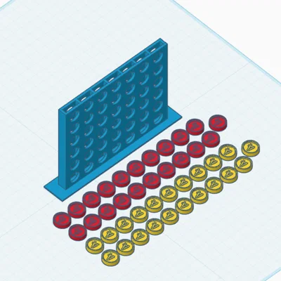 Bộ cờ Connect Four - Mô hình trò chơi trí tuệ in 3D thú vị