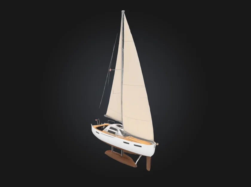Mô hình du thuyền buồm (Sail Boat) trang trí nghệ thuật 3D - Image 1