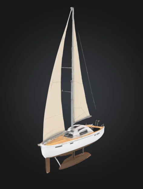 Mô hình du thuyền buồm (Sail Boat) trang trí nghệ thuật 3D - Image 2