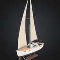 Mô hình du thuyền buồm (Sail Boat) trang trí nghệ thuật 3D - Thumbnail 2