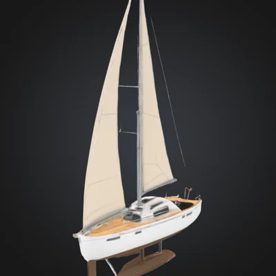 Mô hình du thuyền buồm (Sail Boat) trang trí nghệ thuật 3D