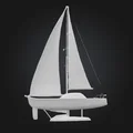 Mô hình du thuyền buồm (Sail Boat) trang trí nghệ thuật 3D - Thumbnail 3