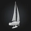 Mô hình du thuyền buồm (Sail Boat) trang trí nghệ thuật 3D - Thumbnail 5