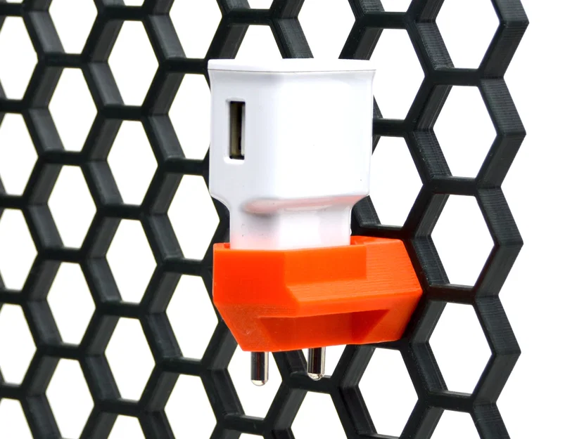 Giá Đỡ Củ Sạc Phích Cắm Euro Cho Honeycomb Storage Wall - HSW USB - Image 2