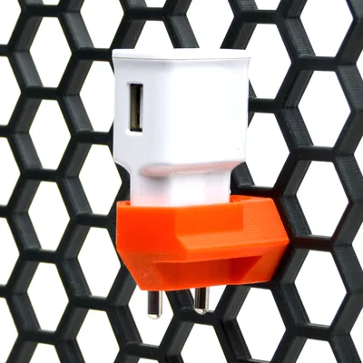 Giá Đỡ Củ Sạc Phích Cắm Euro Cho Honeycomb Storage Wall - HSW USB