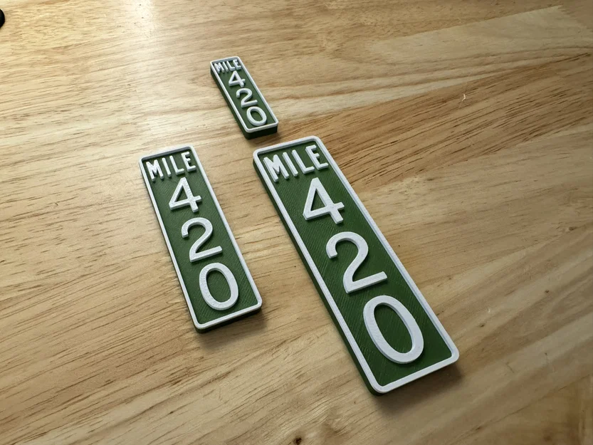 Nam châm tủ lạnh biển báo 420 Mile Marker - In đa màu, dễ tháo lắp - Image 1