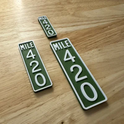 Nam châm tủ lạnh biển báo 420 Mile Marker - In đa màu, dễ tháo lắp