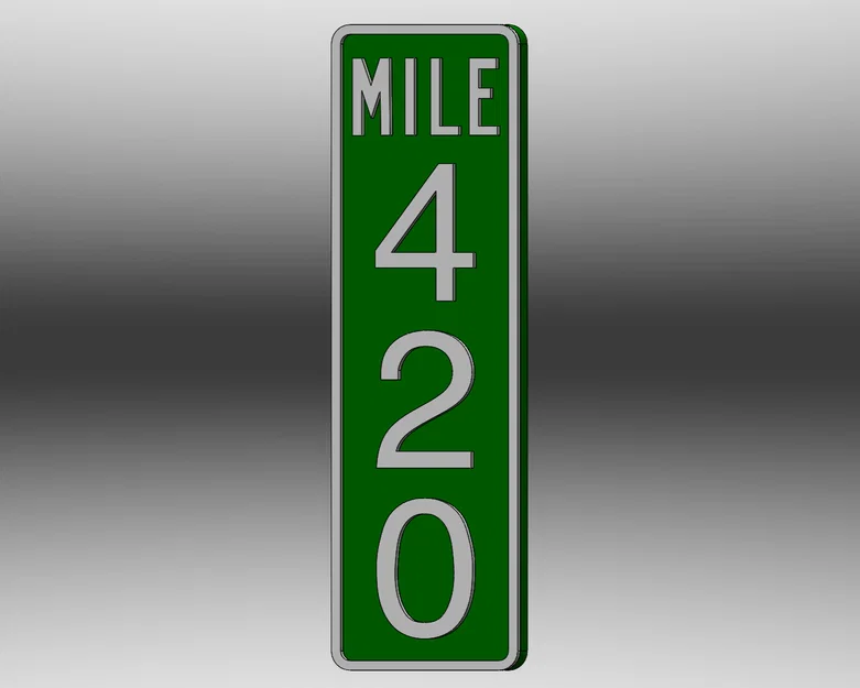Nam châm tủ lạnh biển báo 420 Mile Marker - In đa màu, dễ tháo lắp - Image 2