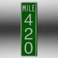 Nam châm tủ lạnh biển báo 420 Mile Marker - In đa màu, dễ tháo lắp - Thumbnail 2