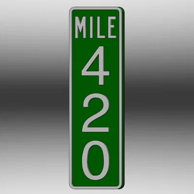 Nam châm tủ lạnh biển báo 420 Mile Marker - In đa màu, dễ tháo lắp