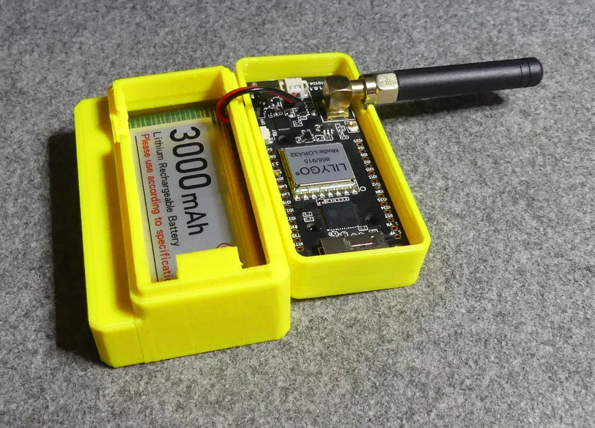 Vỏ in 3D cho Lilygo Lora32 T3 V1.6.1 kèm pin 3000mAh Meshtastic - Image 2